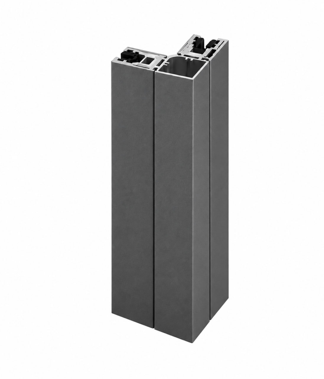 Verstärkte Ecklösung aus Aluminium für eine stabile 90-Grad-Glasecke
