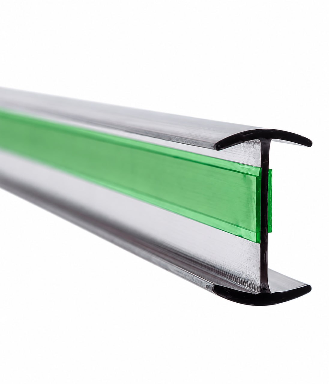 Transparenter Glasverbinder H-PVC mit zwei eingesetzten Glasscheiben